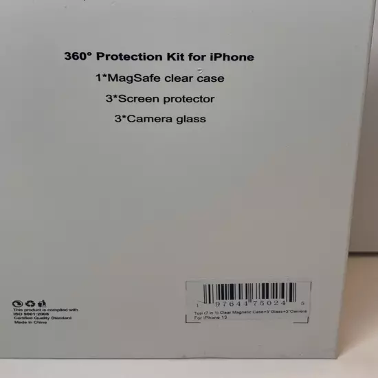 360° Protection Kit for iPhone 13 (MagSafe Clear Case + 6 Screen/Camera Glass)