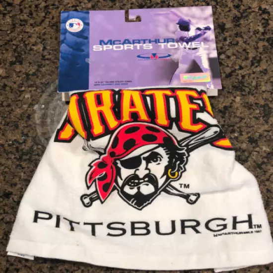 New! MLB Pittsburgh Pirates Golf Sport Towel w/ Grommet & Hook McArthur Sports