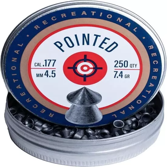 Crosman P177 Pointed Premium Grade Lead Hunt .177 Caliber Airgun Pellets 250 Ct