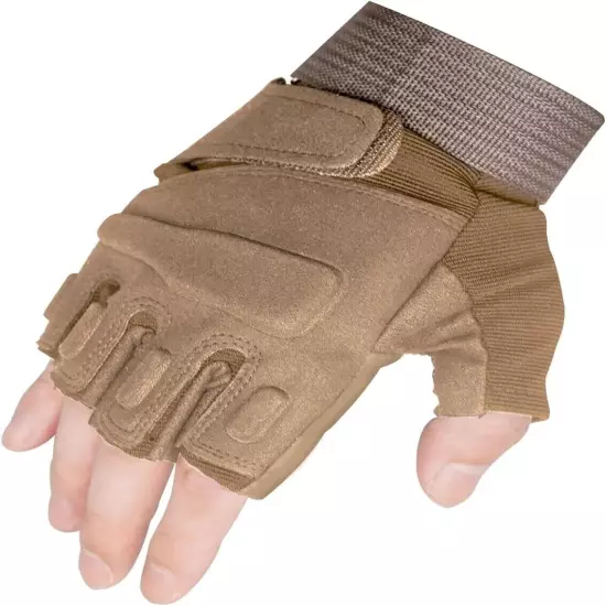 Fingerless Tactical Gloves Outdoor Military Gloves for Shooting Hunting Climbing