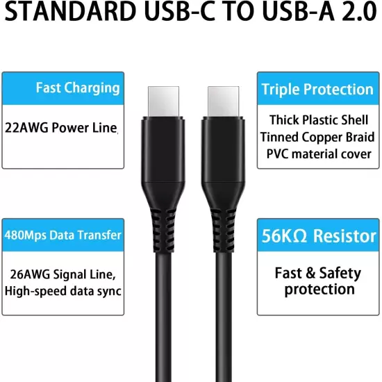 For Samsung Galaxy Z Fold6 - PD Fast Charger Cord 6ft Long USB-C Cable Power