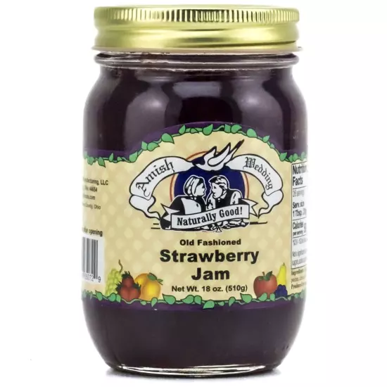 Amish Wedding Old Fashioned Strawberry Jam 18 Oz