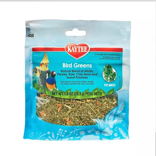 Kaytee Bird Greens Treat for All Pet Birds, 1 Oz