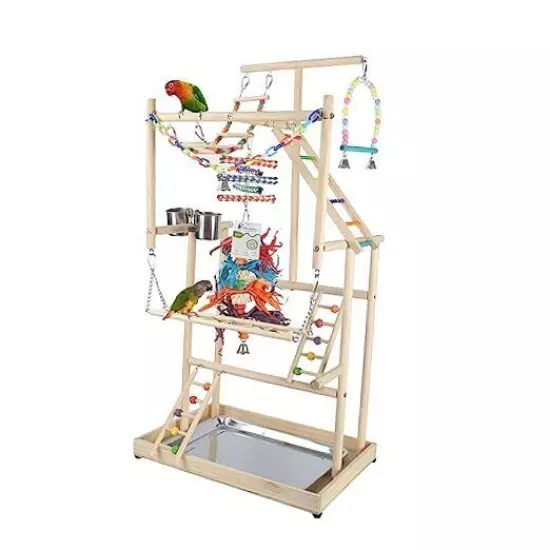 Parrot Playground Large 4 Layers - Small Bird 19.2"L x 13.4"W x 38.4"H