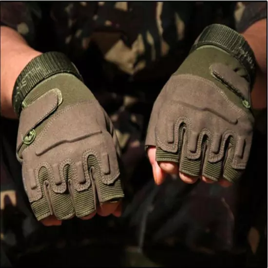 Half Finger Tactical Gloves Men's Outdoor Fitness Fighting Protective Sports