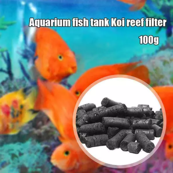 1 Bag of 100g Activated Carbon Charcoal Pellets Aquarium Filters Fish Tank US