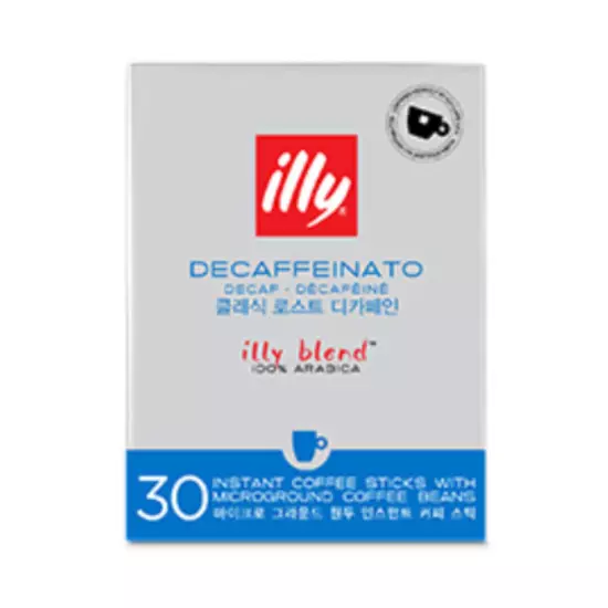 illy Instant Coffee 30 Stick Classico Classic Roast Intenso Bold Decaffeinated