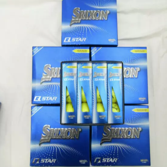 6 Dozen New 6DZ Srixon Q Star Yellow Golf Balls - 72 Balls QStar