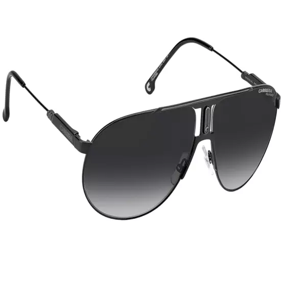 Carrera Panamerika65 Ruthenium Frame Gray Polarized Aviator Sunglasses MSRP $208