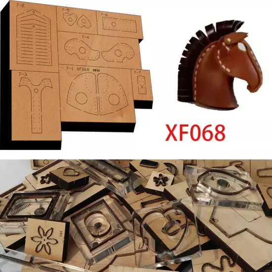 Wooden Die Horse Key PendantLeather Craft Punch Hand Tool Cut Knife Mould