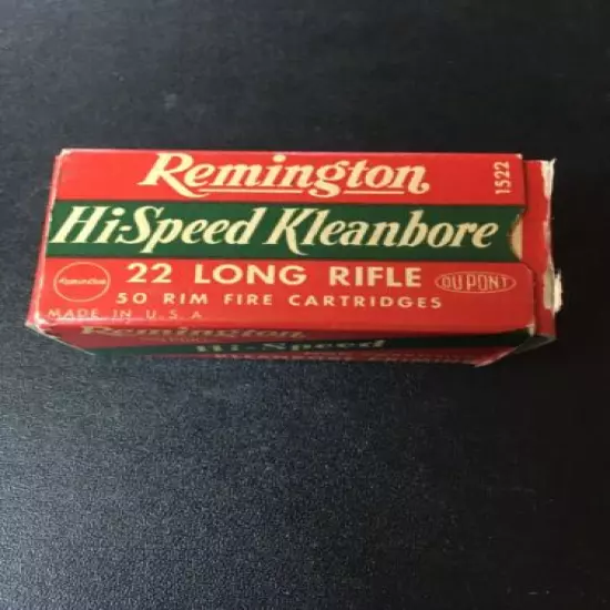 Vintage Remington Hi-Speed Kleanbore 22 Long Rifle box