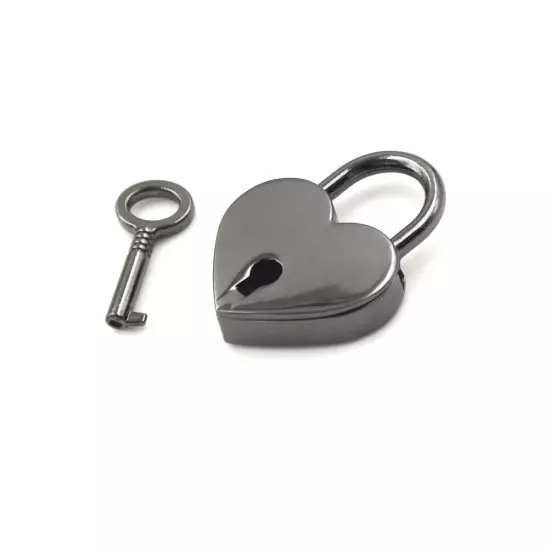 Mini Padlock Love Heart Shape Padlock Tiny Luggage Bag Case Lock With Key.vm