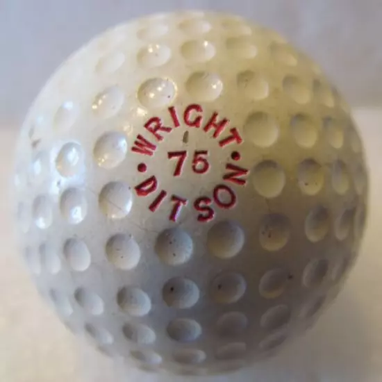 VINTAGE UNUSED WRIGHT & DITSON 75 DIMPLE GOLF BALL CIRCA 1920'S