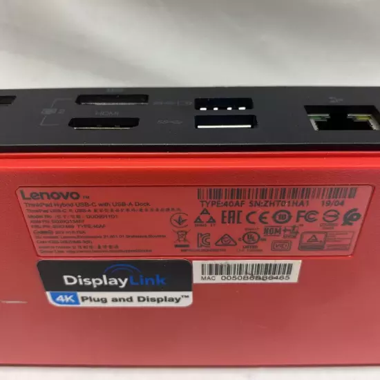 Lenovo ThinkPad Hybrid USB-C with USB-A Dock DUD9011D1 40AF