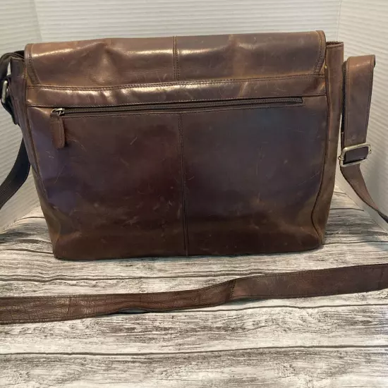 Devil Hunter Leather Brown Messenger Bag