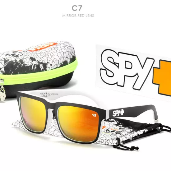 New Spy Polarized Sunglasses Men Classic Ken Block Unisex Square -- Original Box