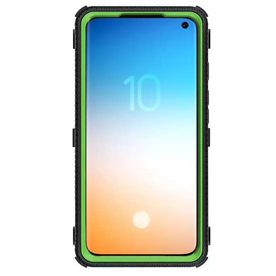 Green Case For Samsung Galaxy S10 5G/S10+/S10e Shockproof Cover / Tempered Glass