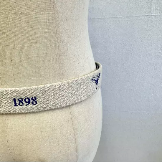 Peter Millar Hollywood Golf Club Logo 1989 Cotton Canvas Belt Mens Size 40