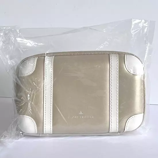 Globe Trotter ANA Airlines Amenity Travel Kit Gold Beige Hard Case