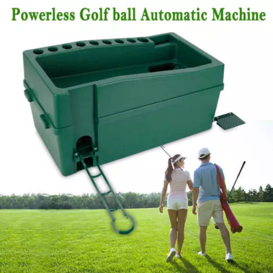 Green Golf Ball Dispenser Powerless Electricity-Less Golf Ball Automatic Machine