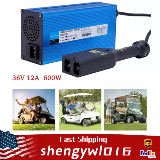 36V Golf Cart Battery Charger 12A D Plug Powerwise Style For EZGO TXT 1996-2023