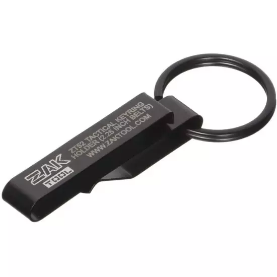 Zak Tool ZT52 Low Profile Tactical Stealth Police 2.25" Key Ring Holder, Black