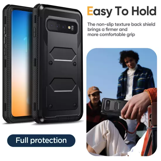 Black For Samsung Galaxy S10/S10+/S10e Shockproof Bumper Case Cover Accessories