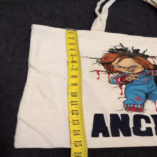 CHUCKY TOTE Bag Chucky ANGELO TRICK OR TREAT Halloween BAG FOR CANDY COTTON