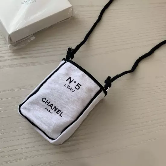 Chanel Beauty No 5 L’eau Canvas Mini Pouch With Adjustable Strap