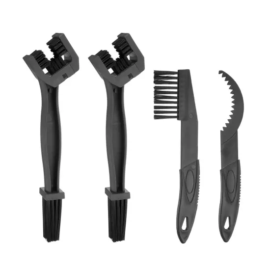 4Pcs Bicycle Chain Cleaning Tool Set Bike Clean Brush Kit for Cleaning, Black