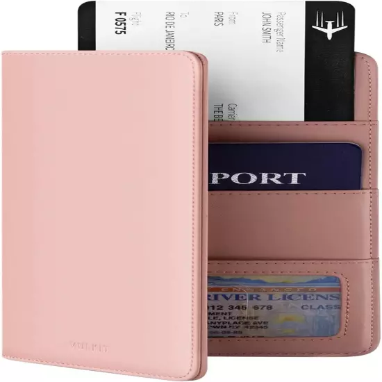 Passport Holder Wallet RFID Blocking Travel Wallet for Men & Women