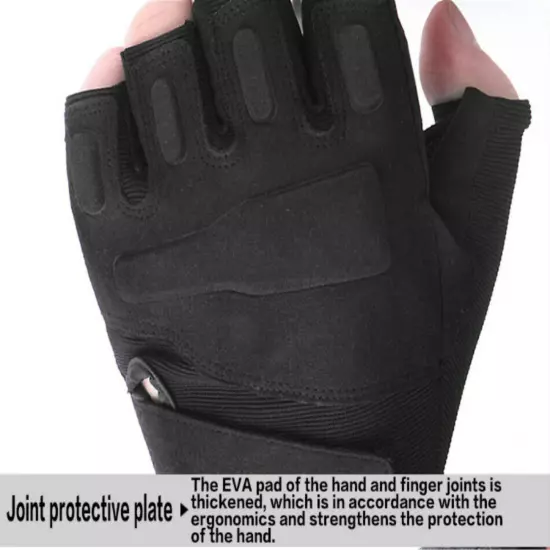 Fingerless Half-Finger Tactical Gloves Motorcycle Driving Gloves Riding Gloves