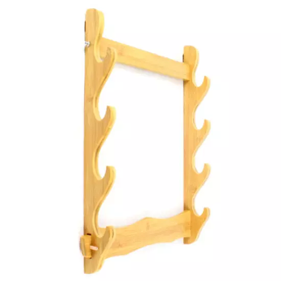 4 Rifle Rack Wall Mount Wooden Gun Rack Storage Display Holder 35x51cm