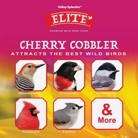 Valley Splendor Elite 5 Lb. Cherry Cobbler Premium Wild Bird Food 9517 Valley