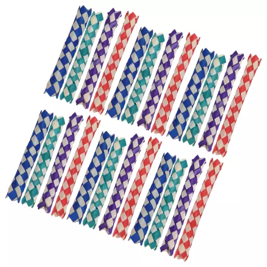 24pcs Finger Traps Birds Parrots Chew Toy Chinese Bamboo Traps DIY Toy for Kids