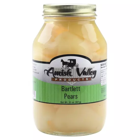 Amish Valley Products Old Fashioned Bartlett Pear Halves Canned Pears Jarred... 