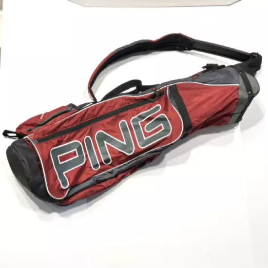 Ping Moonlite 3-Way Sunday Carry Golf Bag Red Used