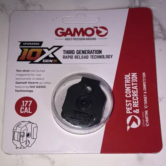 GAMO 621258954 .177Cal 10X GEN2 Quick Shot Magazine 10X Swarm Fusion/Maxxim Gen2