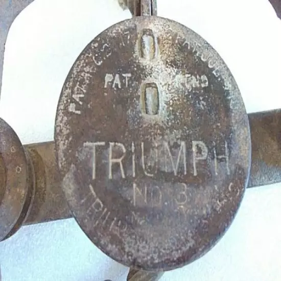 Antique TRIUMPH #3 Long Spring Trap Patent Date Oct 26/17