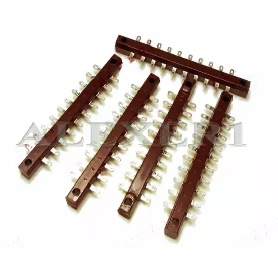 10-lug Terminal Tag Turret Strips Bakelite USSR T1 for Tube Amp Lot of 10 pcs