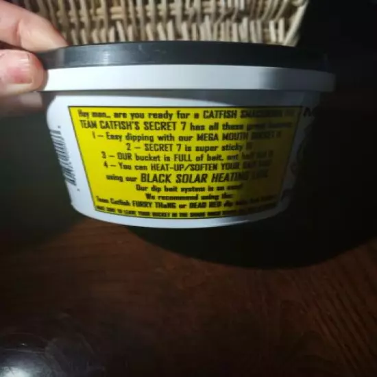 Mega Mouth Bucket Secret 7 Premium Catfishing Dip-Brand New-SHIPS N 24 HOURS