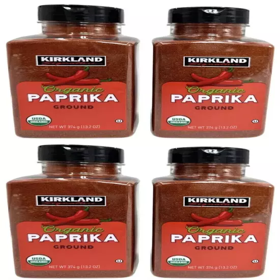 4 Pack Kirkland Signature CERTIFIED ORGANIC PAPRIKA Ground, 13.2 oz