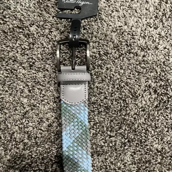 WALTER HAGEN ' WOVEN GOLF BELT ' BLUE - ' MENS S (30-32)