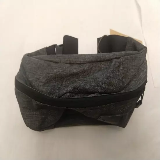 Microsoft Fanny Pack Waist Bag Gray Black zippers -2 Compartments