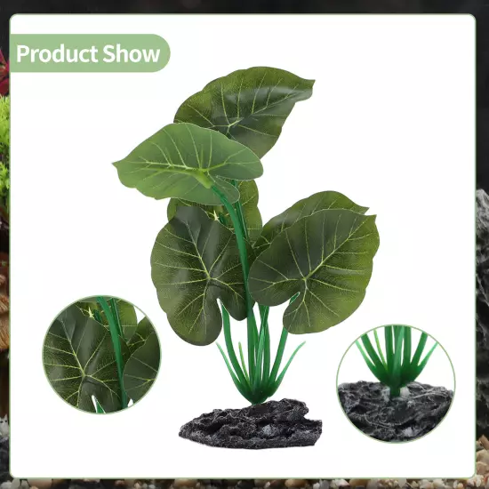 Aquarium Plastic Plants Reptile Plant Decoration for Aquarium 6.89" H Green