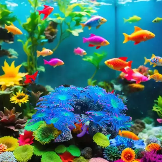 Artificial Silicone Coral Reef Aquarium Fish Tank Ornament Landscapin Home Deco'