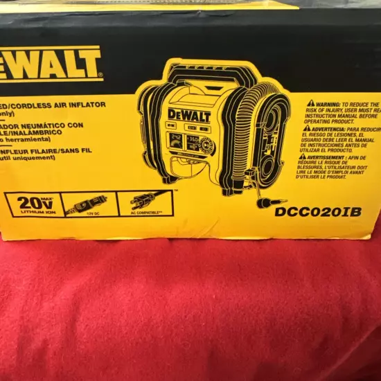 DeWALT DCC020IB 20V High-Pressure Corded Cordless Air Inflator NEW