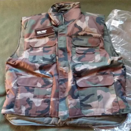 Mil-Tec Ranger Vest Insulated Woodland Camo Hunting Military M or XXL