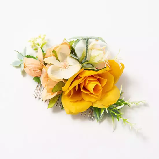 Bridal Boho Rose Flower Hair Comb Clip Hairpin Wedding Party Hair Accessories□