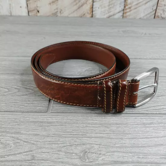 Allen Edmonds Brown Leather Belt Men's Size 40 102 Yukon 34507